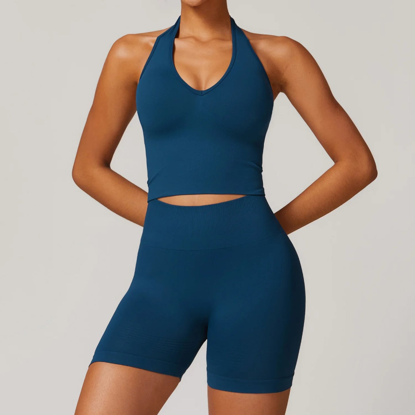 active wear short and short sleeve