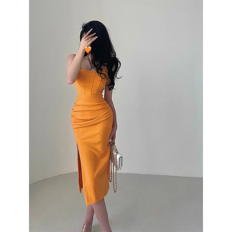 Sexy Slim High Waist Split dress