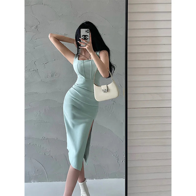 Sexy Slim High Waist Split dress