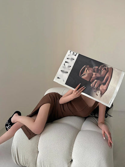 Sexy Slim High Waist Split dress