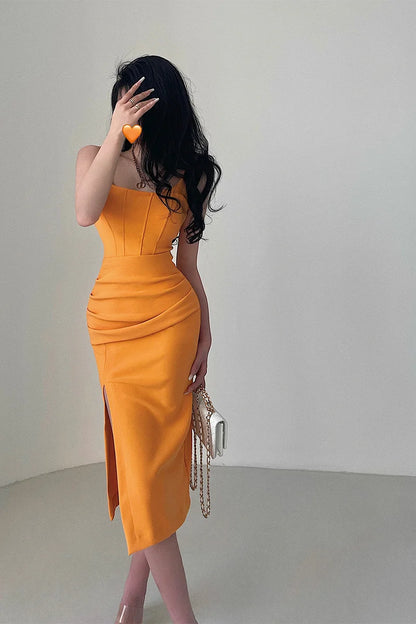 Sexy Slim High Waist Split dress