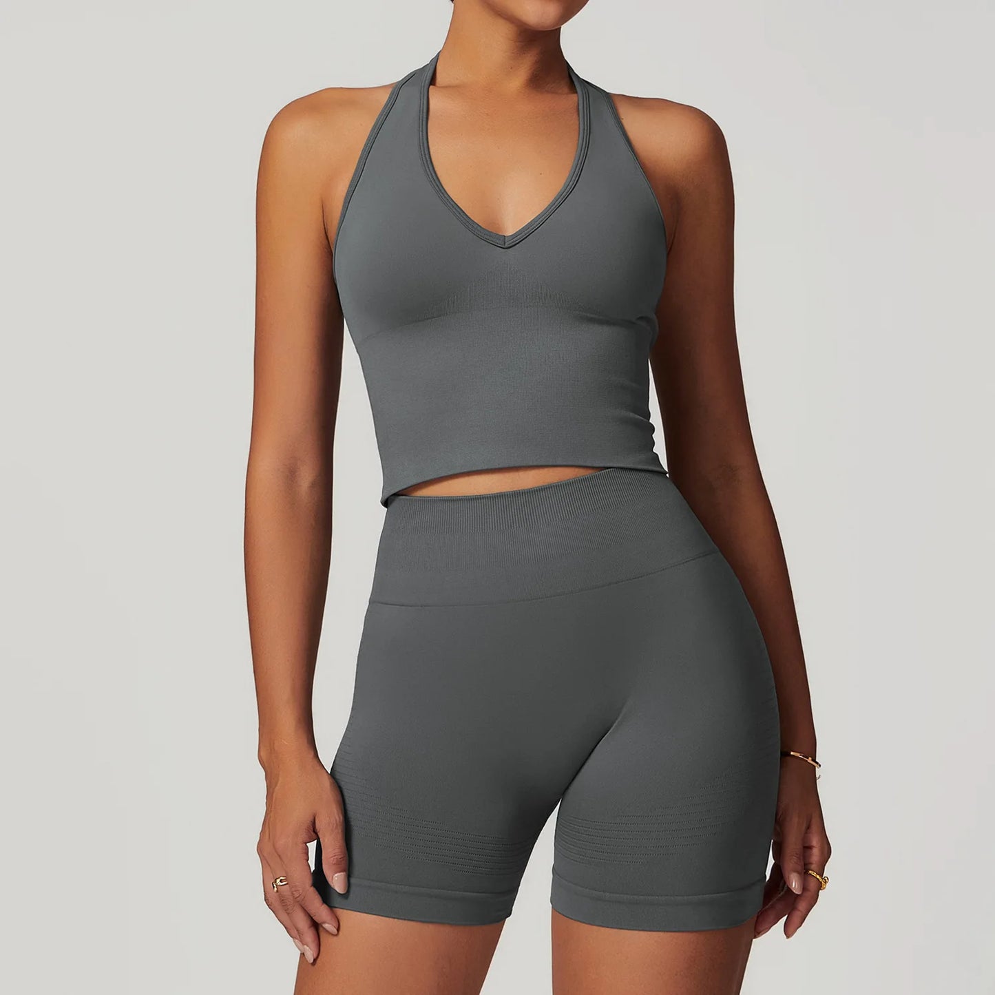 active wear short and short sleeve